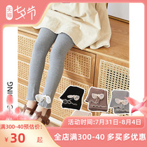 Girls beat bottom pants for spring and autumn wear 2022 new small children autumn clothes long pants slim fit foreign air baby pants autumn style