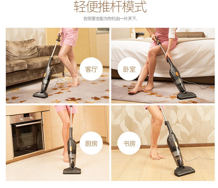 Máy hút bụi cầm tay mini Deerma Delma DX115C Máy hút bụi cầm tay nhỏ có 3 đầu - Máy hút bụi robot hút bụi lau nhà liectroux