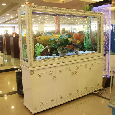 European-style fish tank Living room household screen partition shoe cabinet rectangular ecological water-free glass goldfish tank aquarium