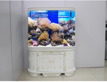 European fish tank living room double round large medium-sized household ecological water-free glass tropical fish tank aquarium