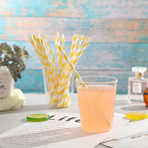 25-piece disposable environmental protection paper straw Creative color paper straw Juice ice drink straw good-looking