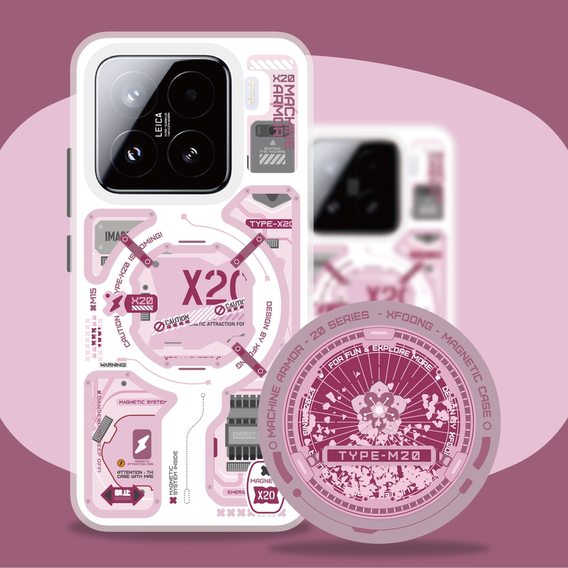 Xfoong Original | Designer Brand X20 Sakura Limited Edition Suitable for Xiaomi 15 15Pro 14Pro Phone Case Protective Soft Shell Tpu Protective Cover Double-Layer Imd Pattern Xiaomi