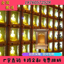 Customize the ten thousand Buddha wall glazed temple The Buddhist shrine can only bully the one thousand Buddha Tower for the Buddhas Fuji Fuji Cini Ashes Deposit Shelf