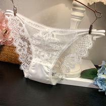 New Pint Strap Without Mark Lace Lace Online Transparent Comfort Medium Low Waist Underpants Sexy Lady Seductive Triangle Pants