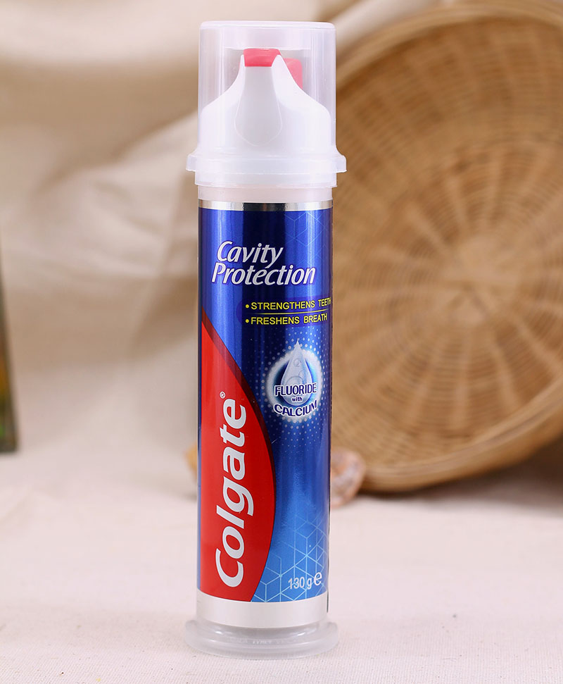 Colgate High Dew Toothpaste Straight Standing Toothpaste 130g Double Fluorine With Calcium Whitening Fresh Anti-Moth Hong Kong Imports