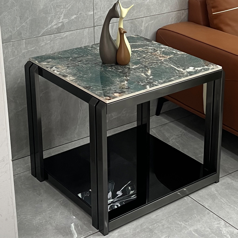 Light Extravagant wood Stainless Steel Black Bright Light Imported Rockboard Corner A Few Minimalist Modern Marble Sofa Sides A Few Side Cabinets-Taobao