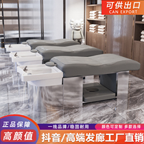 Hairdresseshop Shampoe Bed Ceramic Basin Beauty Hair Salon Hair Salon Special Tai Style Flat Lying Massage Washing Head Bed Factory Direct
