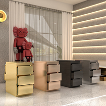 Hairdresser Tool Cabinet Hairstylist Drawer type Hairdressing Products Ground Cabinet Hair Salon Special Stainless Steel Lockers