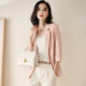 Mi Siyang 2024 summer new style high-end three-quarter sleeve high-end casual pink suit jacket spring and autumn women's thin section