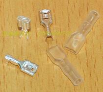 Terminal 4 8MM plug spring WITH transparent protective sleeve LINKER copper sheet SWITCH pin terminal plug spring sheath