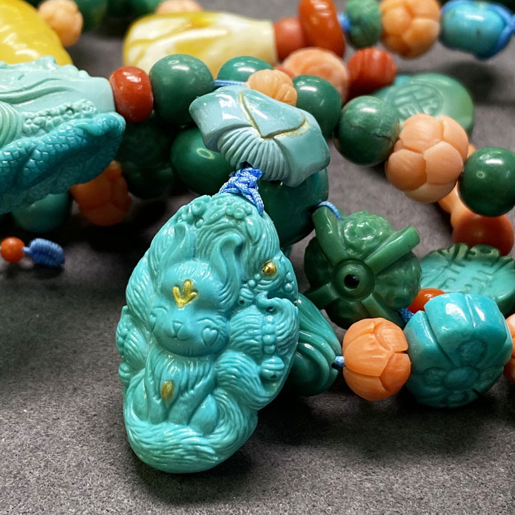 Crystal Heart Essence Natural carefree turquoise tee one-piece Buddha head pacifier tee play accessories diy