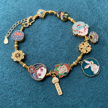 Crystal Heart Craftsmanship S925 Silver Gold Plated Accessories Pendant Through Holes Love Flower Tote Pendant Round Bead spacer beads Positioning beads Positioning beads