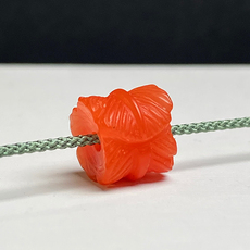 DIY аксессуары 晶心精艺 天然原矿南红羽毛隔片九口瓦西保山散珠满色满肉配饰