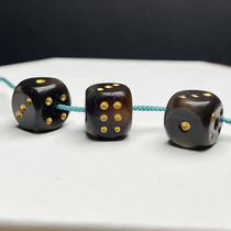 Crystal Hearts Refined natural Tibet Nine-eyed dice dice Arrest Indian feather running ring shale agate bag paste