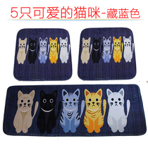 Car seat cushion winter plush cotton pad monolithic four seasons universal no backrest three-piece non-slip cartoon cute seat cushion