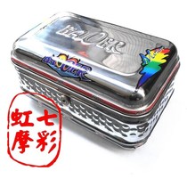 Motorcycle electric car Bicycle battery car Stainless iron rear tail box Small square trunk Stainless steel box storage box