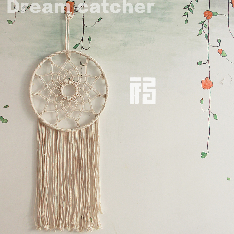 Fu Ji handmade hand-woven pendant bohemian tapestry wall decoration Dreamcatcher material bag