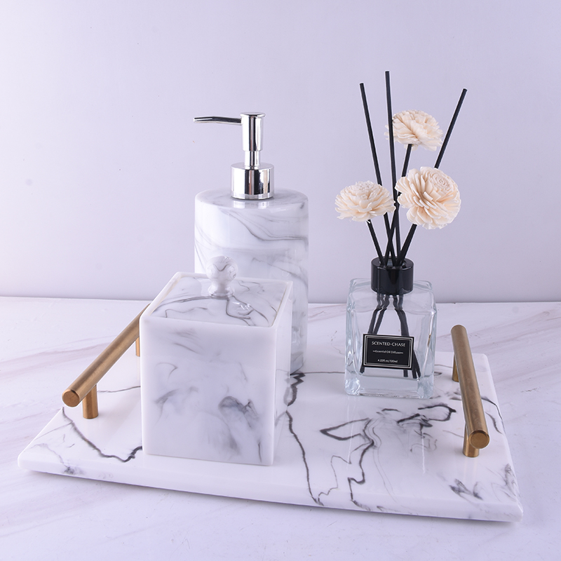 Marble Hotel Wash Toiletries Five Sets of Suit-Style Cubhouse Bathroom Containing FASHION HANDWASHING LIQUID SUB-BOTTLING BOTTLE