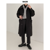 DAZO days retro Ming-style line wind clothes mens medium long style relaxation handsome with kneecap overcoat autumn trendy coat