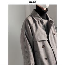 DAZO Mao what about the long autumn and winter thickening of the men in the mens clothes and the hot wind clothes and the Korean version of the trend by taking a knee jacket