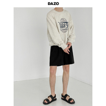 DAZO springtime sleeve headwear male loose Korean version ins 100 lap new blouses round neck long sleeve T-shirt tide