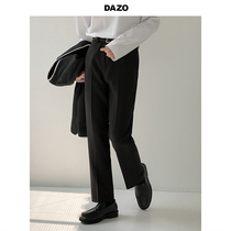 DAZO casual pants male Korean version trendy straight fit pants 100 hitch suit pants light ripened pants