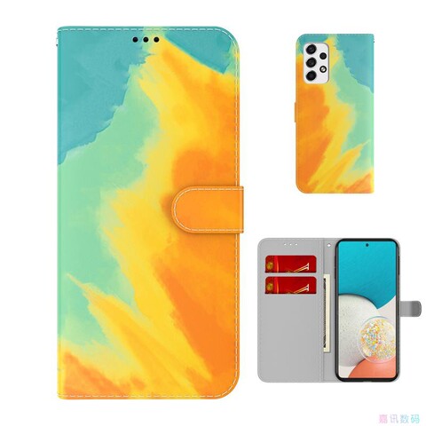 Gradient Pattern Wallets Folio Flip Magnetic Synthetic Leather Card Holder Folding Stand A13 5G, A23 5G, A33 5G, A53 5G, A73