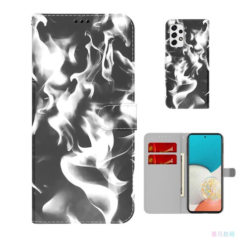 Gradient Pattern Wallets Folio Flip Magnetic Synthetic Leather Card Holder Folding Stand A13 5G, A23 5G, A33 5G, A53 5G, A73