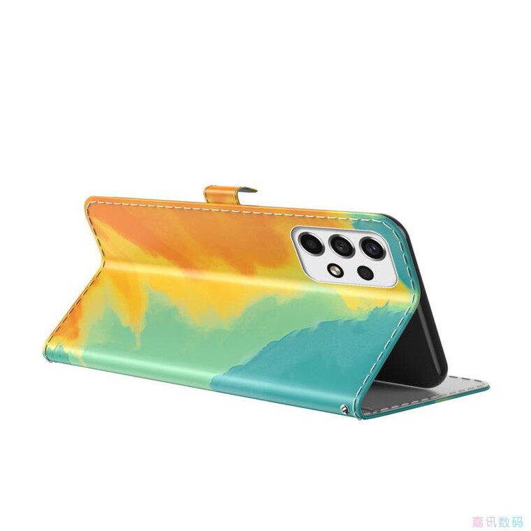 Gradient Pattern Wallets Folio Flip Magnetic Synthetic Leather Card Holder Folding Stand A13 5G, A23 5G, A33 5G, A53 5G, A73