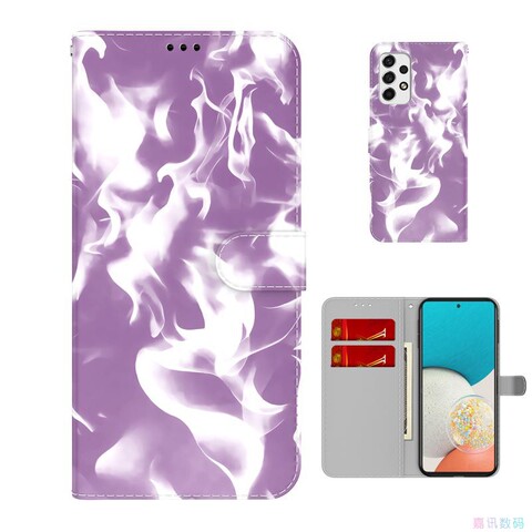 Gradient Pattern Wallets Folio Flip Magnetic Synthetic Leather Card Holder Folding Stand A13 5G, A23 5G, A33 5G, A53 5G, A73