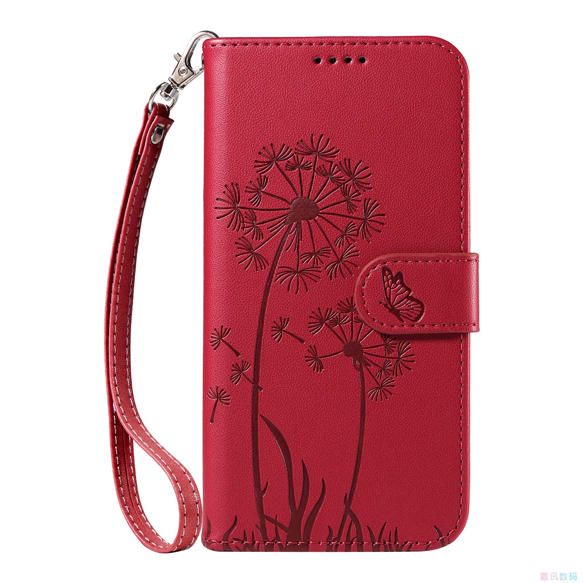 Dandelion Red is suitable for GalaxyA07/A17/A27/A37/A57/ 5G Samsung flip phone case A16/A26/A36/A56/A35/A55 leather phone case