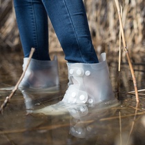  Rainshoe cover for men and women Korean cute shoe cover waterproof rainy day non-slip thick wear-resistant adult rainproof rainproof shoe cover
