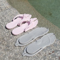  Travel portable folding slippers non-slip wear-resistant flip-flops bath lightweight men and women clip feet to drag seaside beach shoes