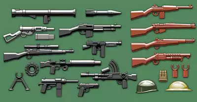 Toys brickarms people Third Party allied forces all kinds