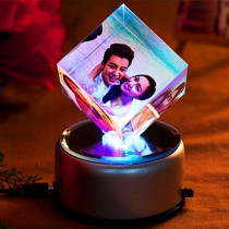 Creative lantern rotating Bluetooth custom photo Crystal Cube Music Box Music Box Music Box Music Box for girls children birthday gift