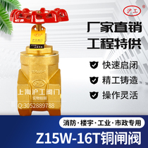 Shanghai Hugong Valve Z15W-16T Threaded Brass Gate Valve Wire Buckle Wire Gate Valve DN15 2025324050