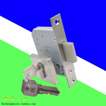 Stainless steel single tongue square closed lock flat head indoor bedroom door lock floor lock without handle 55ND auxiliary door lock