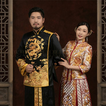 Huafen wedding dress 2021 Chao embroidery gown embroidered golden dragon Golden Phoenix star Dragon Phoenix gown gown