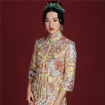 Huafen wedding colorful River water coat Huang Beijing shop tailor-made