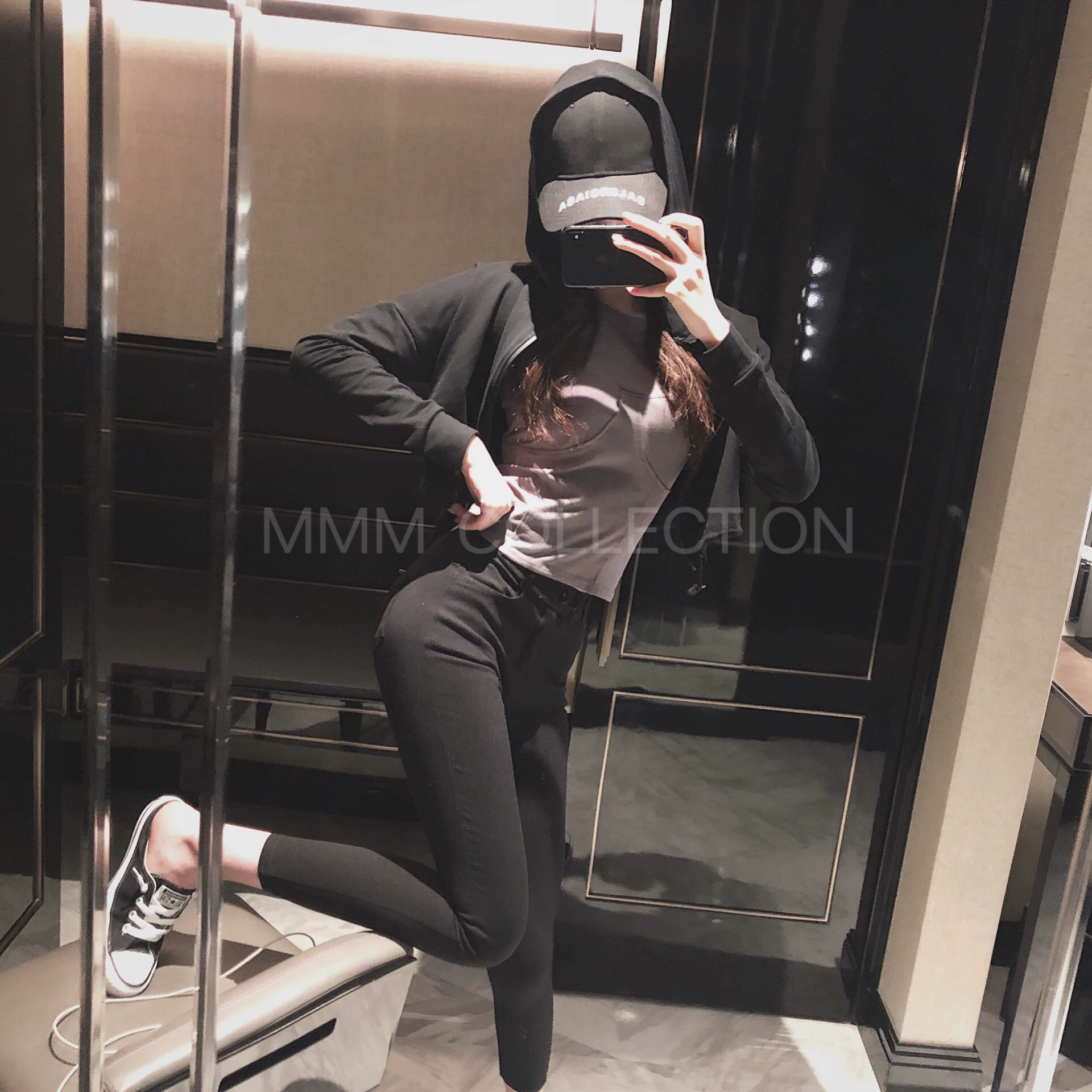 mmm bộ sưu tập legging đen mùa thu phong cách hip-hip căng là quần ma thuật mỏng chân bút chì quần - Khởi động cắt