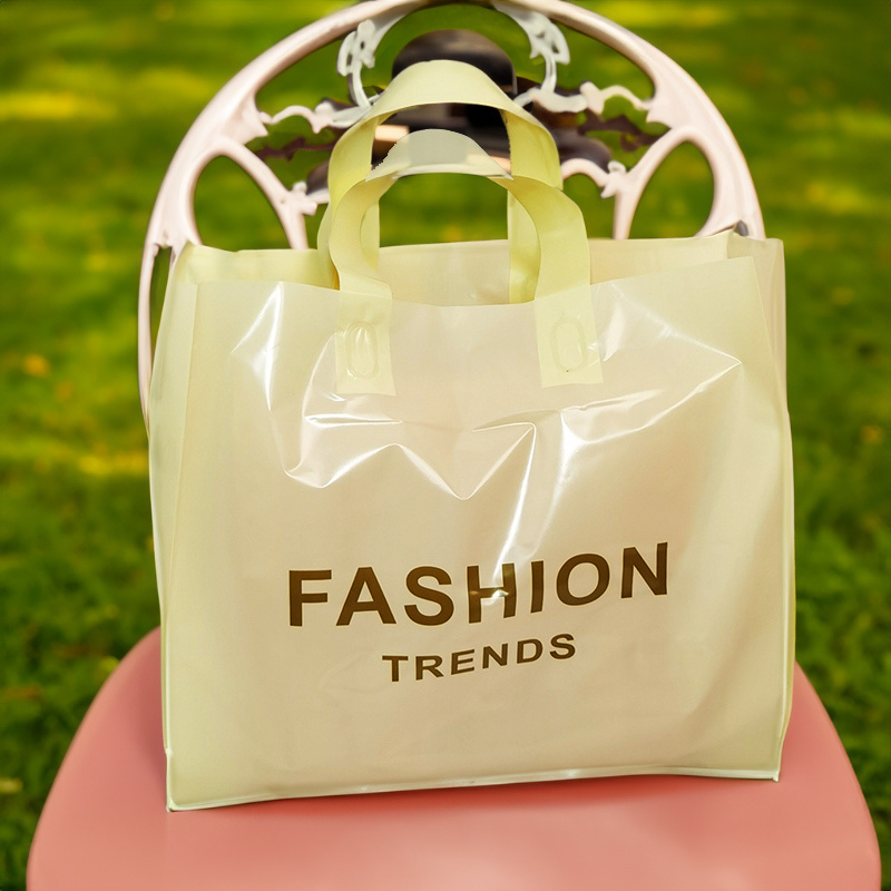 New Simple and Fashionable Small Fresh Hand-Held Clothing Store Gift Store Bag Thickeneded Small, Medium and Large High-Quality Plastic Bag