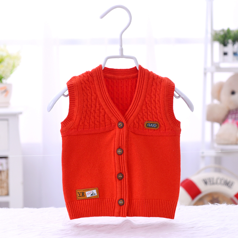 Đặc biệt hàng ngày mùa xuân và mùa thu bé vest cotton vest vai nam giới và phụ nữ bé áo len áo len cardigan sơ sinh vest