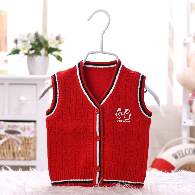 Đặc biệt hàng ngày mùa xuân và mùa thu bé vest cotton vest vai nam giới và phụ nữ bé áo len áo len cardigan sơ sinh vest