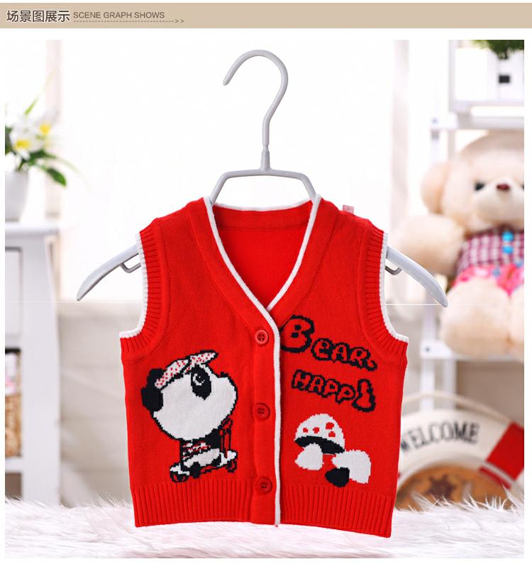 Đặc biệt hàng ngày mùa xuân và mùa thu bé vest cotton vest vai nam giới và phụ nữ bé áo len áo len cardigan sơ sinh vest