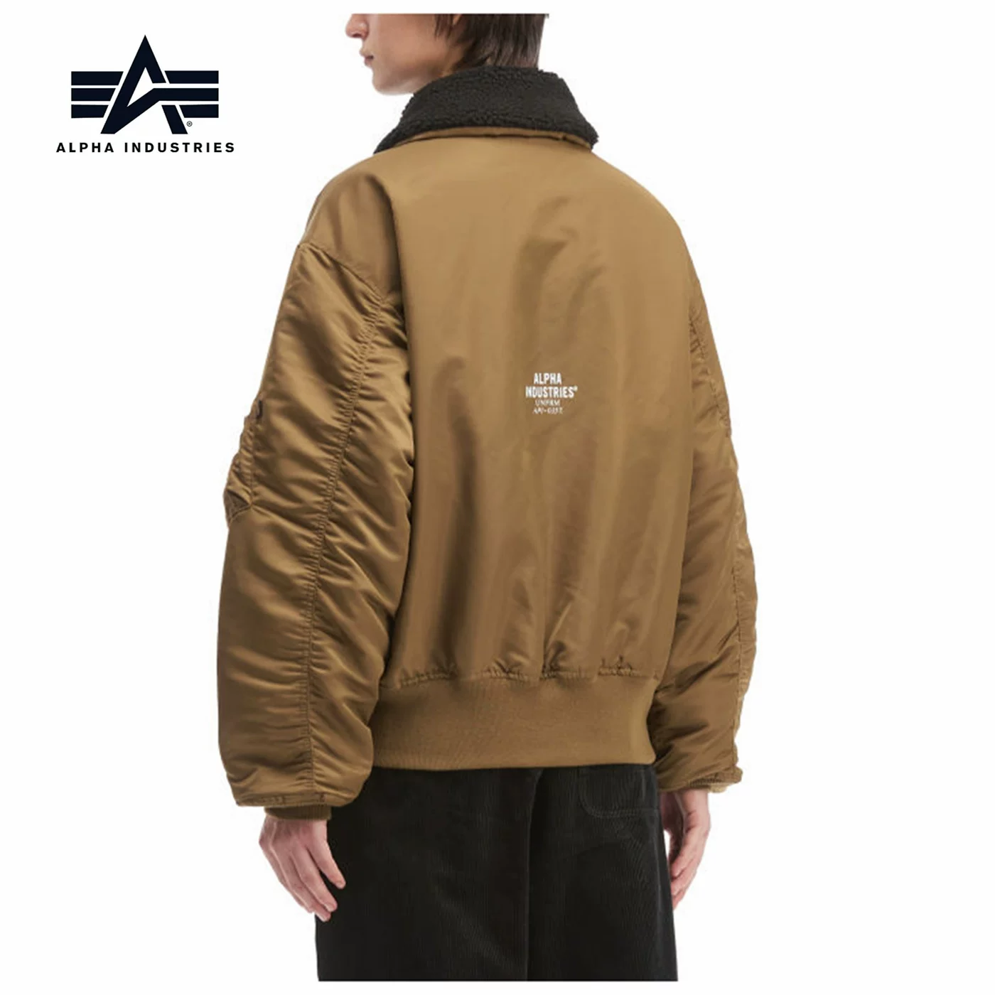 2 цвета осень и зима мужской Alpha Industries плюшевый бомбер куртка с лацканами большая голова девушка Kundai 0110P
