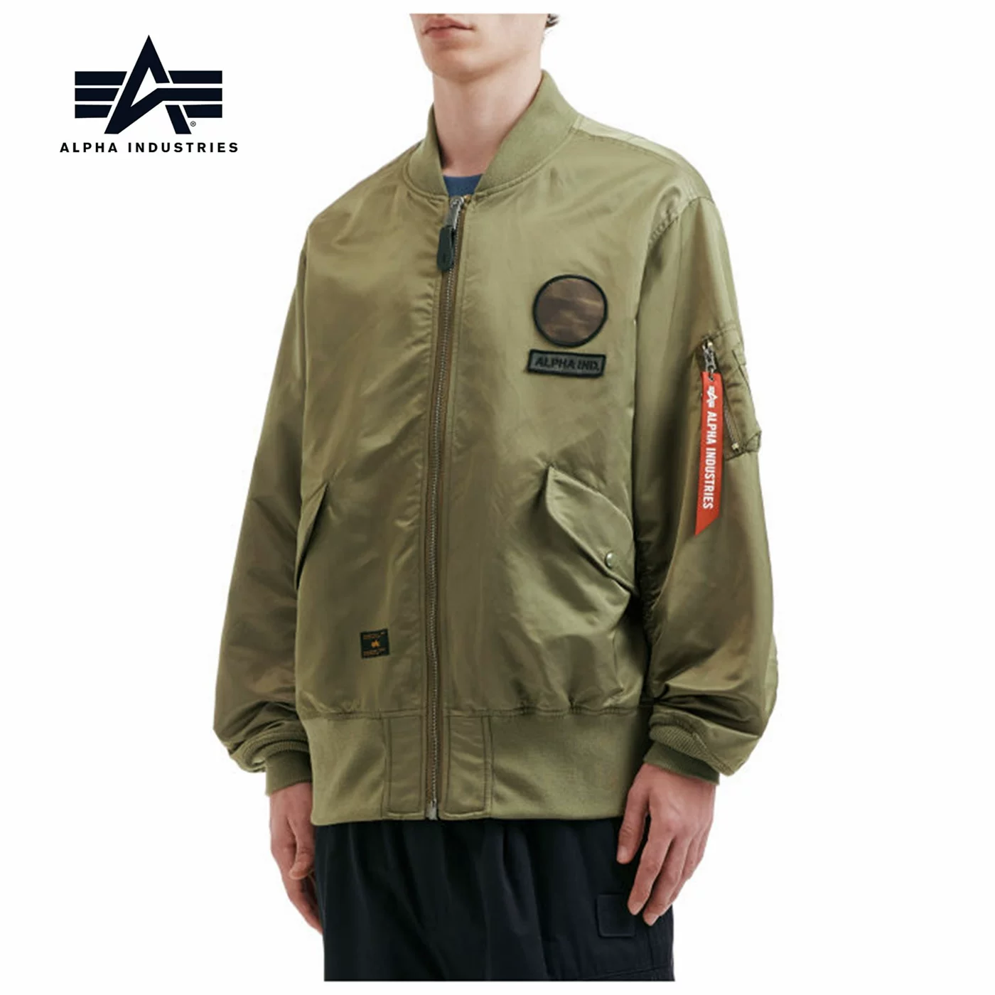 2 цвета 26 весна мужской Alpha Industries значок украшенный бомбер, аутентичная нация поколения 0114Q