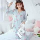 Bộ đồ ngủ mùa xuân và mùa thu nữ dài tay bằng vải cotton mỏng Phiên bản Hàn Quốc của cô gái học sinh tươi tắn và ngọt ngào đồ bay