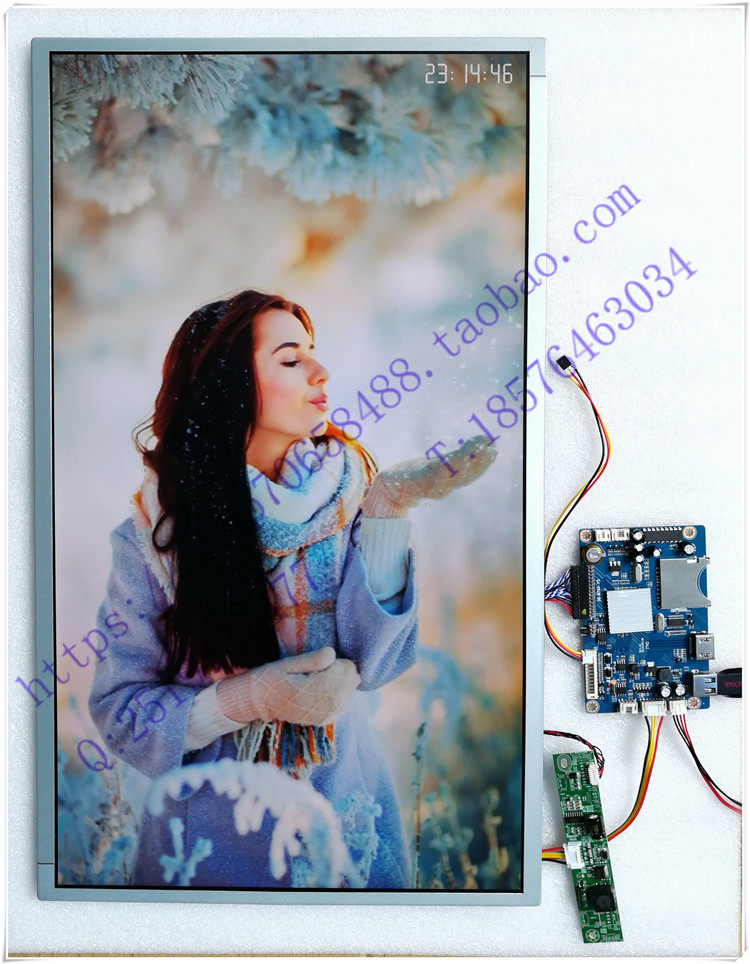 Stand-alone advertising board with 21 5-inch FHD LCD high-definition LED display, support SD card USB and HDMI input