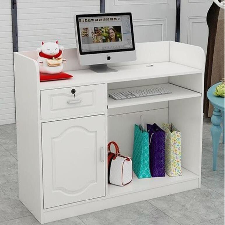 Industrial style Men's clothing store cash register counter Hotel counter Simple bar table Shop children's clothing office desk New bar cabinet