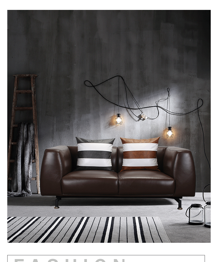 Cao cấp mô phỏng điên da ngựa PU lớn gối phòng khách sofa da gối đệm khách sạn cafe eo gói tùy chỉnh - Trở lại đệm / Bolsters gối tựa lưng cao cấp